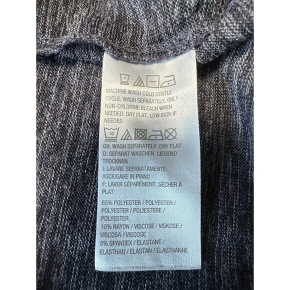 Lori Goldstein LOGO Womens Sleeveless Gray Heathered Open Front Vest Size L - Picture 6 of 8